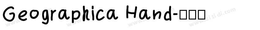 Geographica Hand字体转换